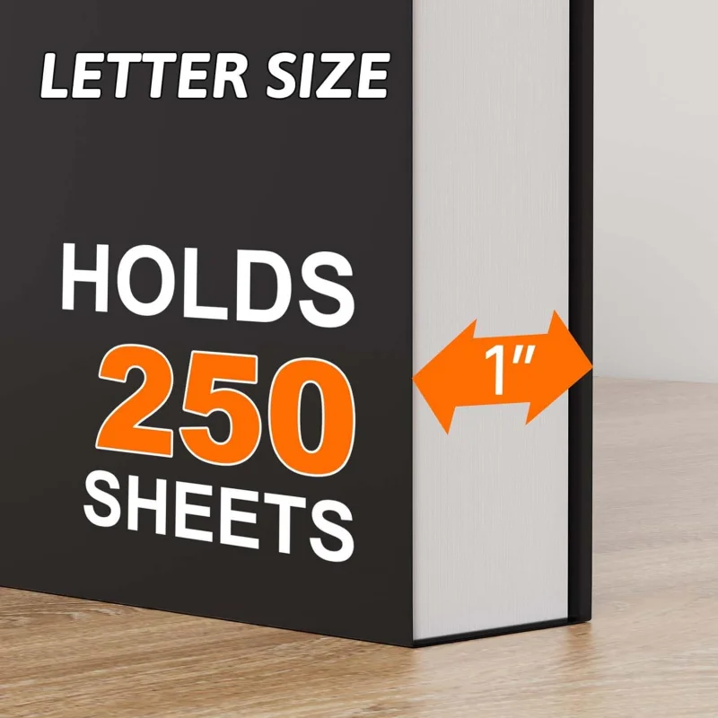 Plastic Hanging File Folders Letter Size,1 Inch Expansion,12 Reinforced Black with Heavy Duty,