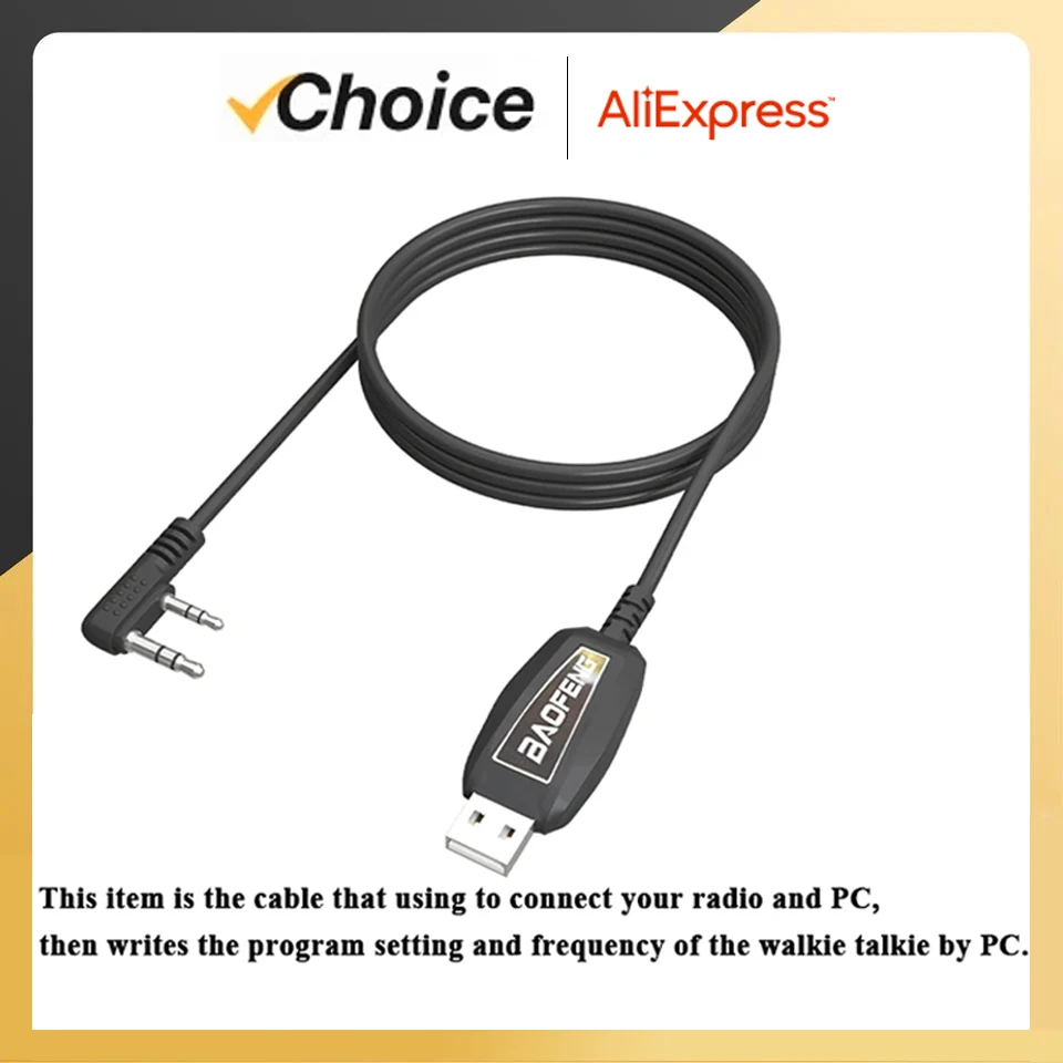 Walkie Talkie Programming Cable for UV-5RH UV-18 Pro Max UV-21 Quansheng UV-K6 Support Window 11 Driver Free Radio's Accessories view 2
