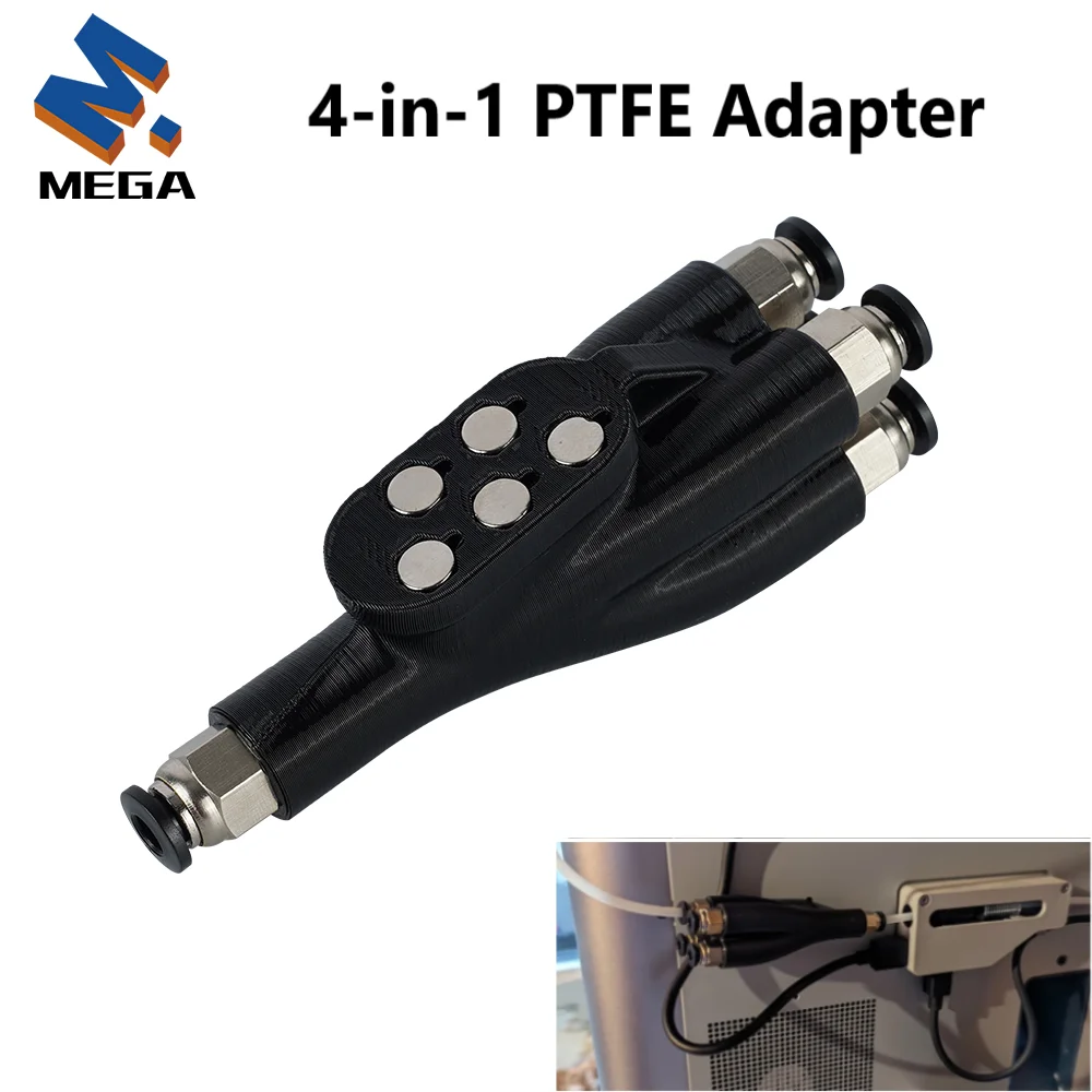 ل بامبو مختبر AMS موصل 4 في 1 PTFE محول الأنابيب توسيع ميناء 4 تغذية متعدد الألوان ل Bambulab X1 X1C P1P P1S A1 A1mini #1