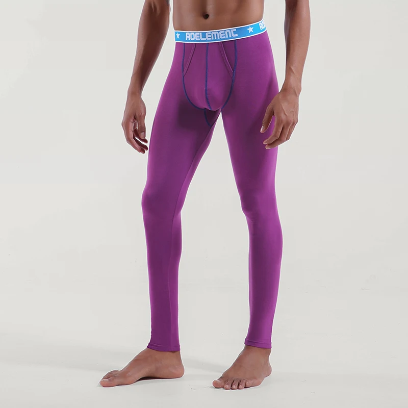 Gun-Bullet getrennte lange Unterhosen für Herren, Unterhosen, einzelne dünne modale enge Thermohosen, schmal geschnittene lange Unterhosen, Herren-Leggings