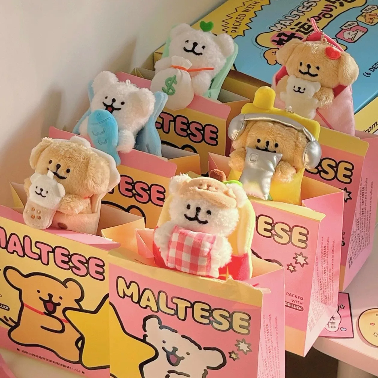 

Maltese Packed With Good Luck Series Blind Box Cute Maltese Anime Doll Surprise Bag Kawaii Dog Pendant Mystery Bag Toys Gifts