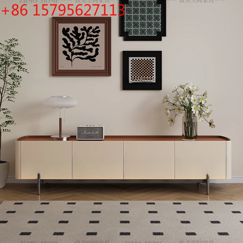 Итальянское седло, кожаный шкаф для телевизора из шифера, современный простой высококачественный модный домашний шкаф Hermoso Y Elegante, мебель для гостиной