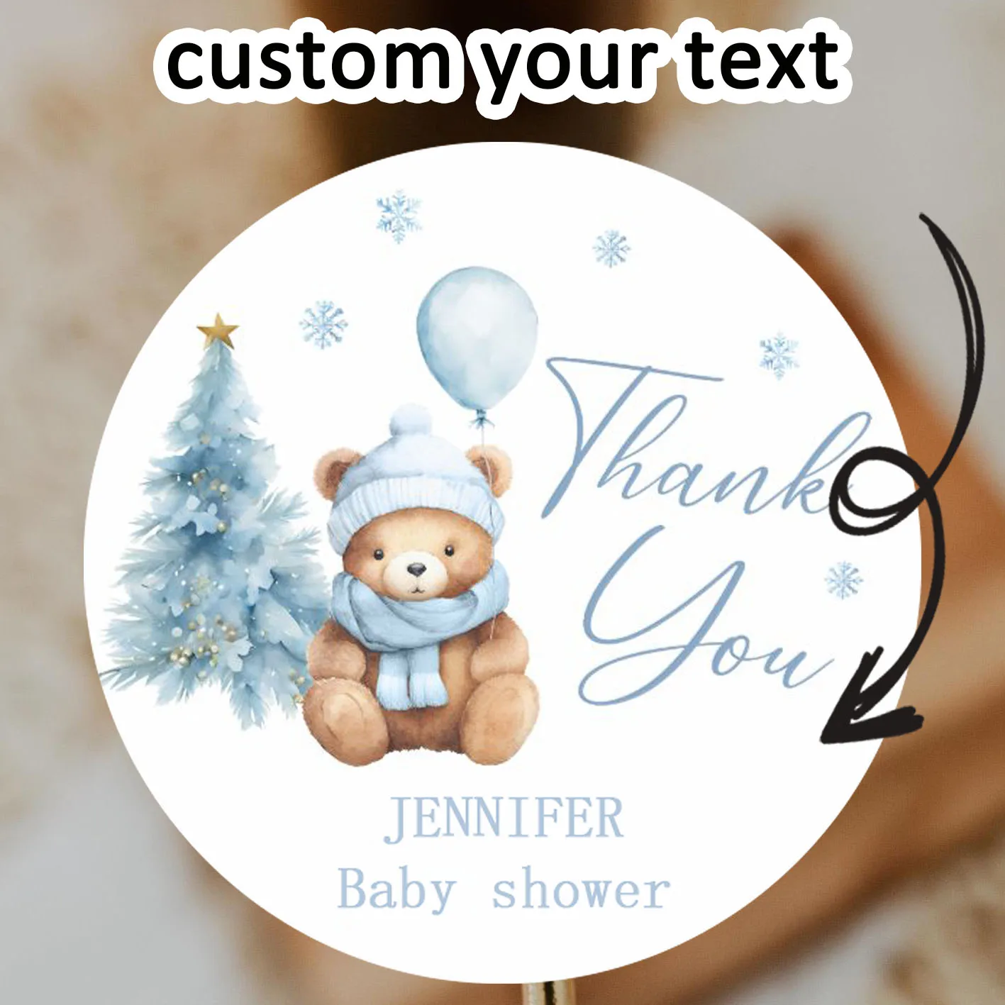 

90pcs Custom Personalized Name and Birthday Stickers (For Baptism, Parties & Gift Wrapping)