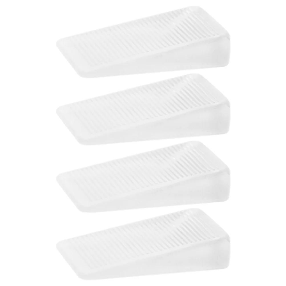 

4 Pcs Wedge Cabinet Foot Pads Table Toilet Shims for Leveling Furniture Levelers Feet Stabilizers Bumpers Clear Household