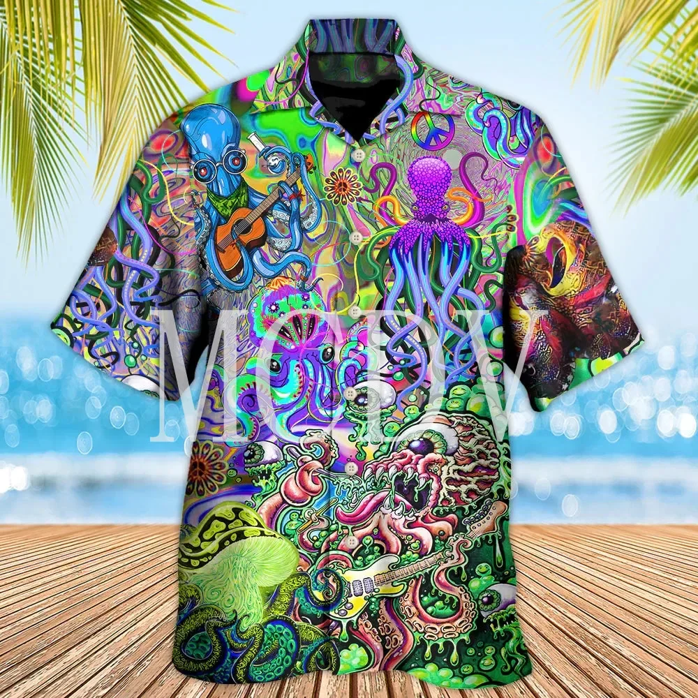 

Casual Turtle 3D All Over Printed Hawaiian Shirt Men For Women Casual Breathable Hawaiian Short Sleeve Shirt