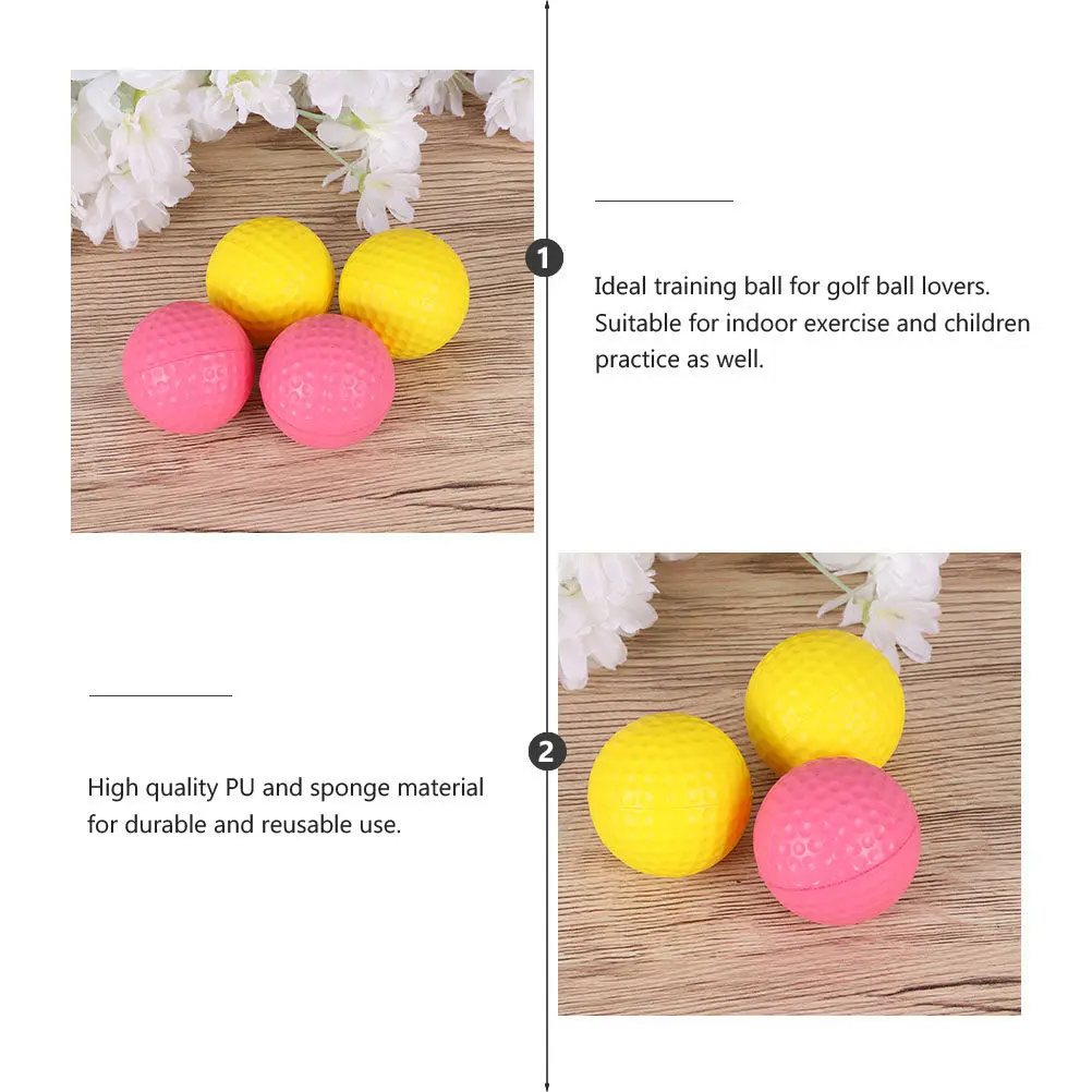 

10Pcs Flexible Creative PU Sponge Practice Balls Bright Visible Lightweight for Indoor Ball Training Children Pet