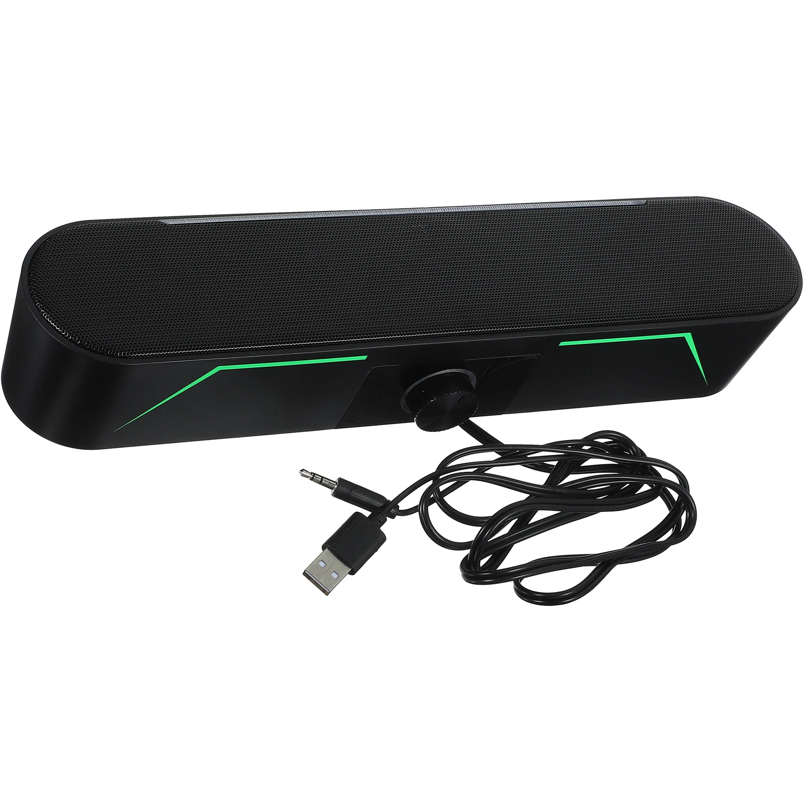 

Long Slim Standing Soundbar LED Lighting Wired Connection Tablets Computers Gaming Home Audio System Compact Stereo Design