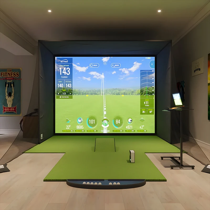 Projection Screen Virtual Home Indoor Golf Simulator System Complete Golf Simulator Set From Korea For Home Use