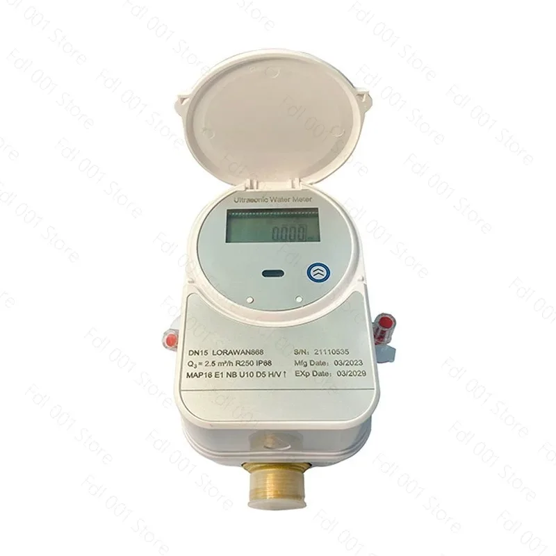 Ultrasonic Valve Control Water Meter Residential Commercial Light Industrial Indoor Use LCD Brass Body DN15/20/25