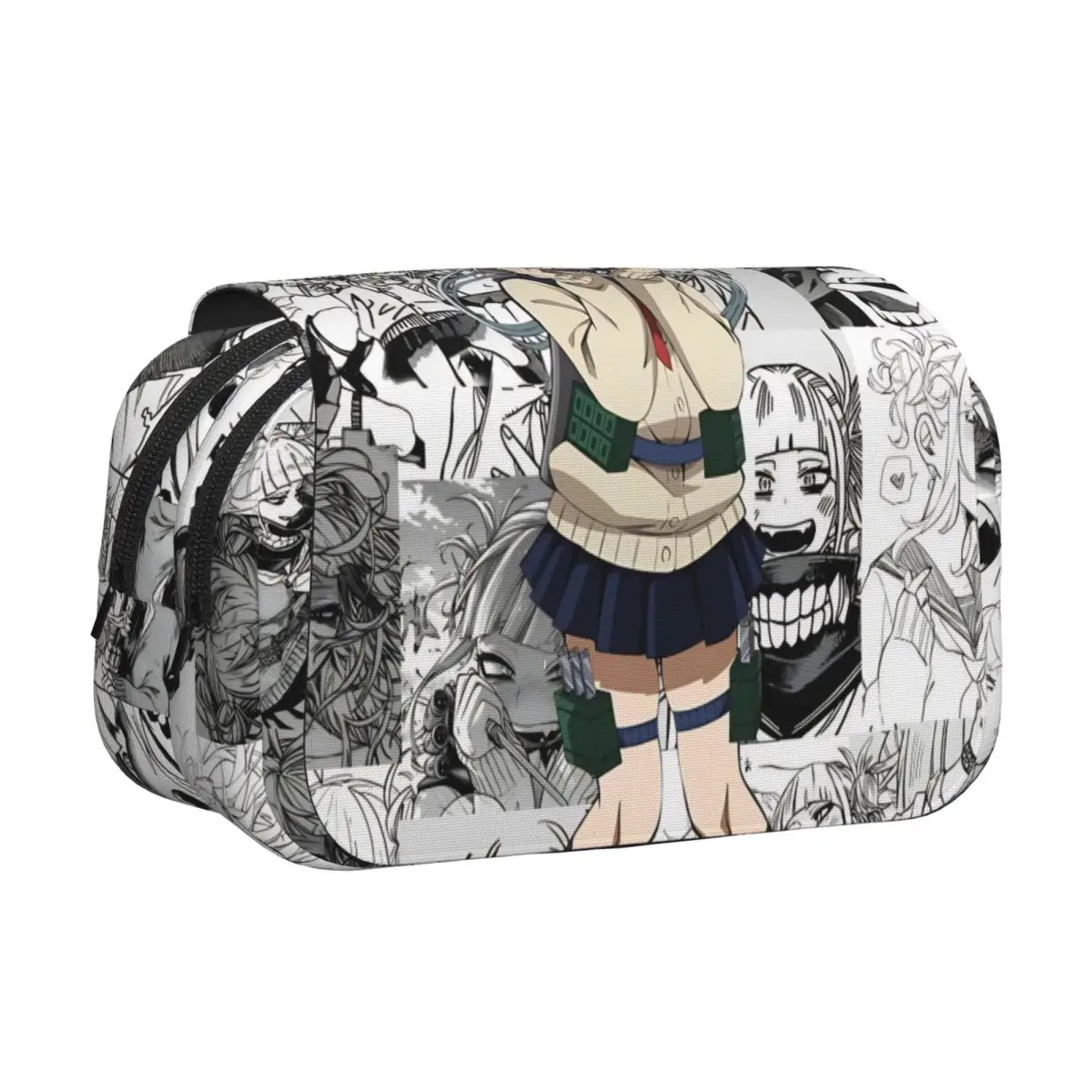 My H-Hero A-Academia Anime Double Clamshell Pen Case Pencilcases Pen for Student Large Storage Bag School Supplies Accessories