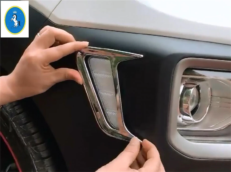 

Side Front Turning Lights Lamps Frame Decoration Cover Trim Fit For Hyundai Kona 2018 - 2022 Car Exterior Accessories Parts