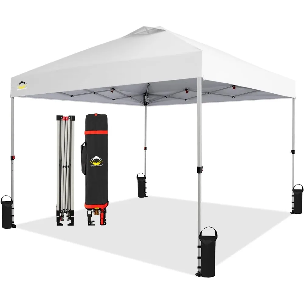 Pop Up Canopy Fora Canopy, Patenteado One Push Tent, Rodas Carry Bag, Bônus 8 Stakes e 4 Cordas, 10x10