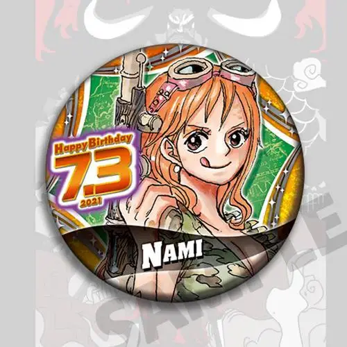 One Piece Anime Badge Pin Set Luffy Zoro Robin Sanji Collectible