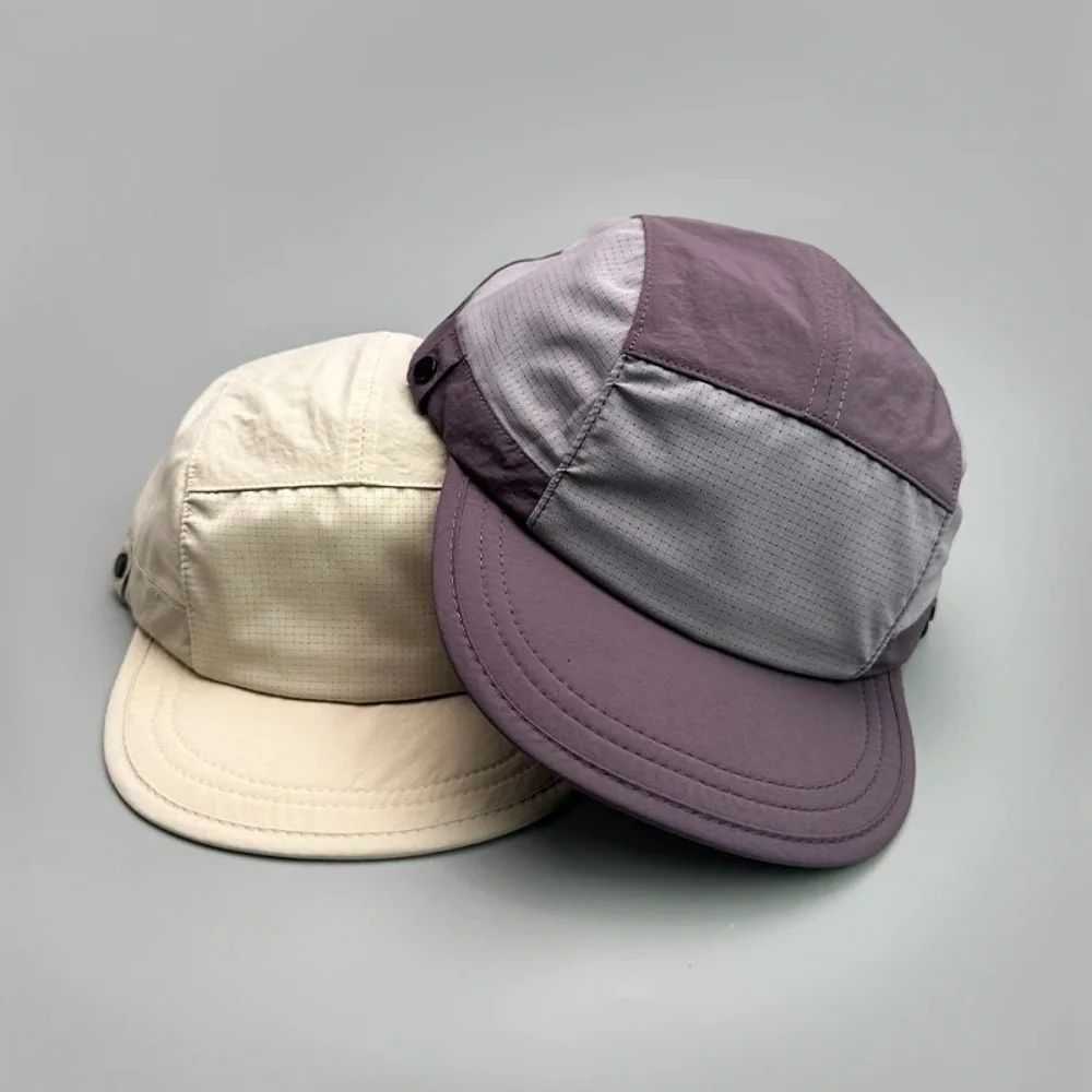 Casual Short Brim Baseball Hats Breathable Quick-Dry Sun Hat Sun Protection Adjustable Camping Hat