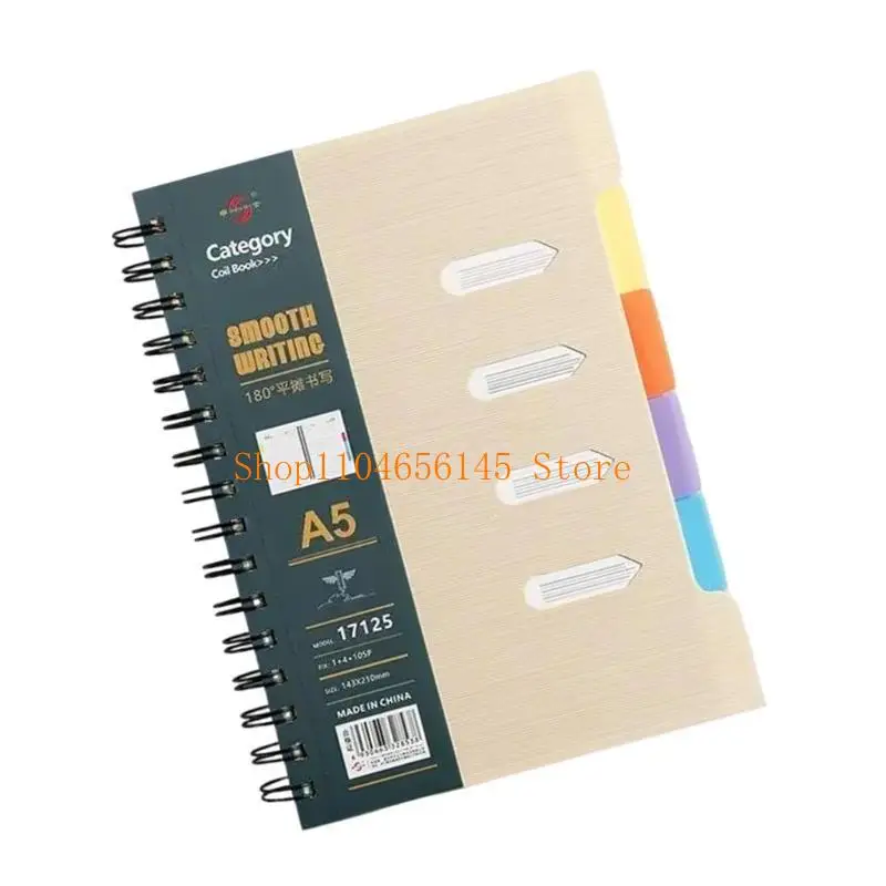 5asd College Lined Journal Notebook Business Journal with Page Dividers Wirebound Memobook Notepads 210 Pages Wide Ruled
