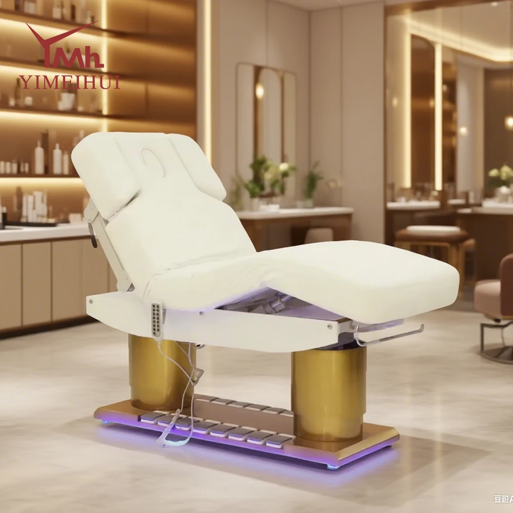 

Многофункциональная мебель для спа-салона, современный складной электрический салон, металлическая массажная кровать для красоты лица