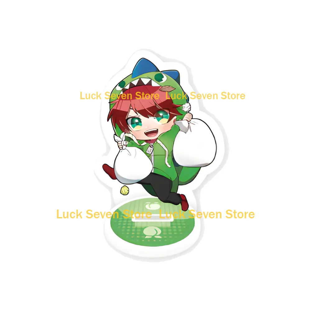 Lucky Seven Store Mini World Colorful peach VTuber Official cute anime peripheral Small Acrylic stand desk ornament holiday gift