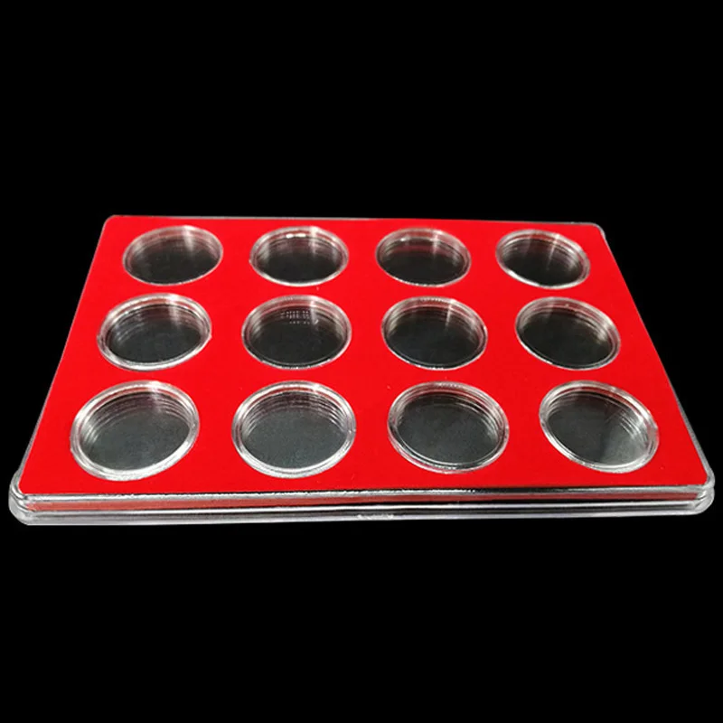 Coin Collection Box Case Container Organizer Round Capsule Money Album Protector Storage Commemorative Protection Square
