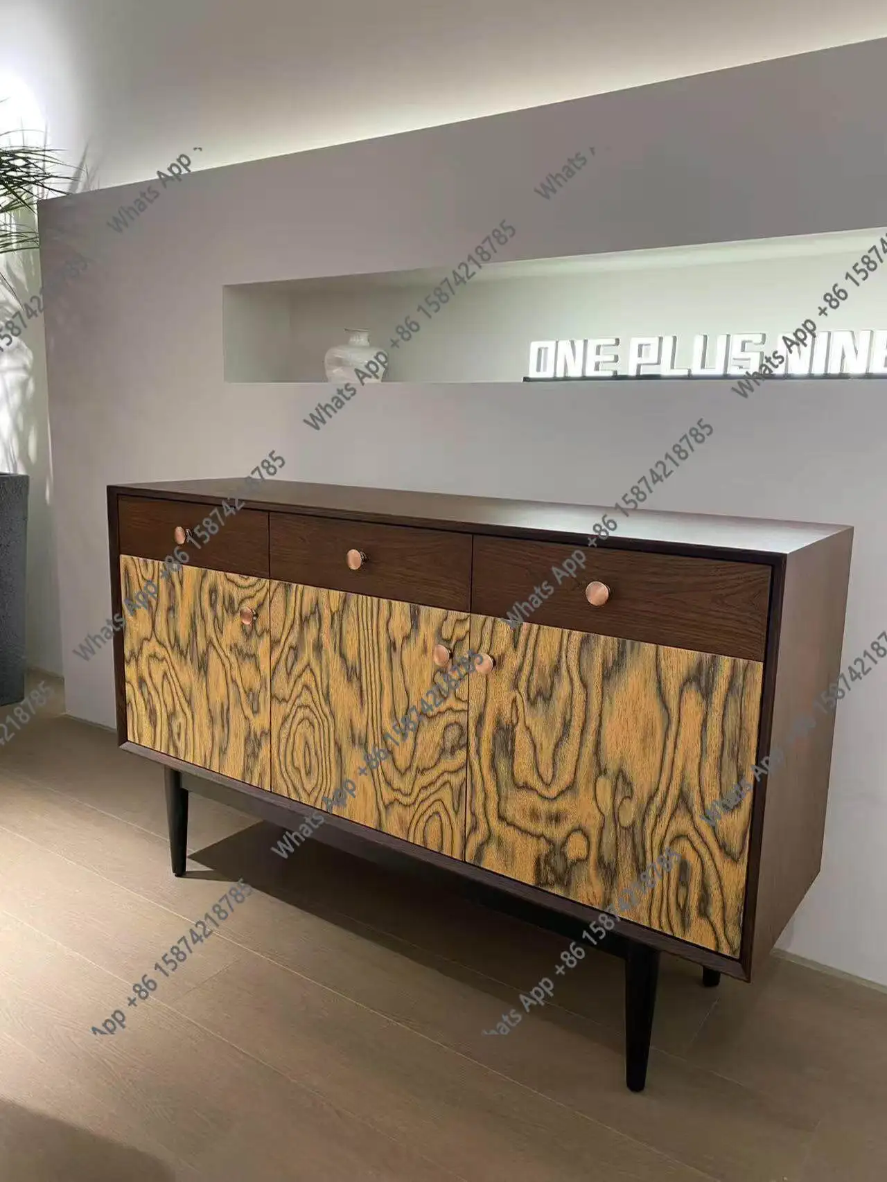 

Medieval solid wood dining side cabinet living room dining room household locker against the wall corridor entrance cabinet