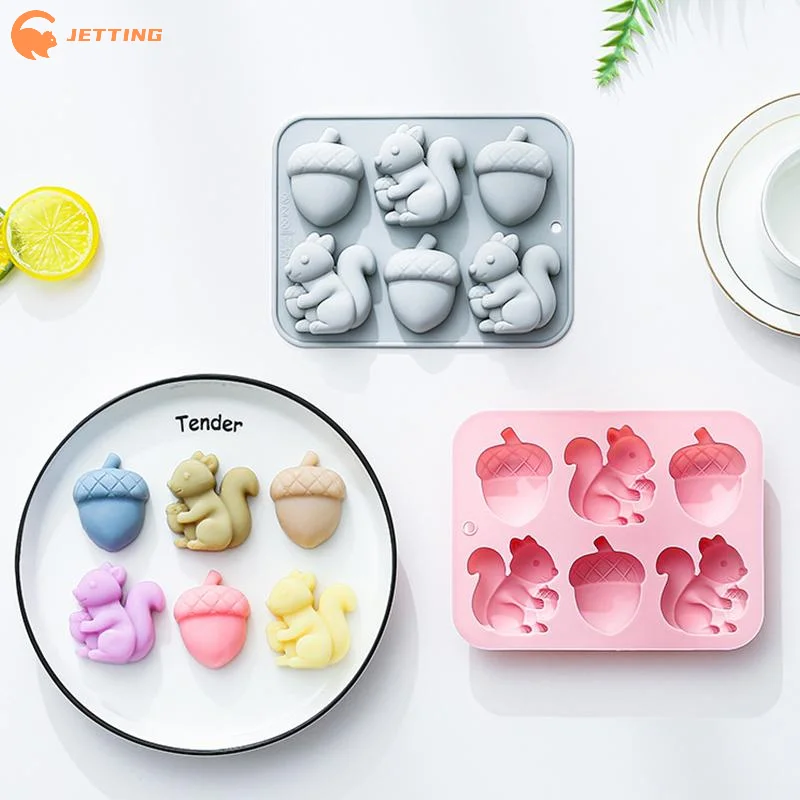 (New) 6-hole Squirrel Oak Cake - đánh giá và giá Silicone Cake Mold