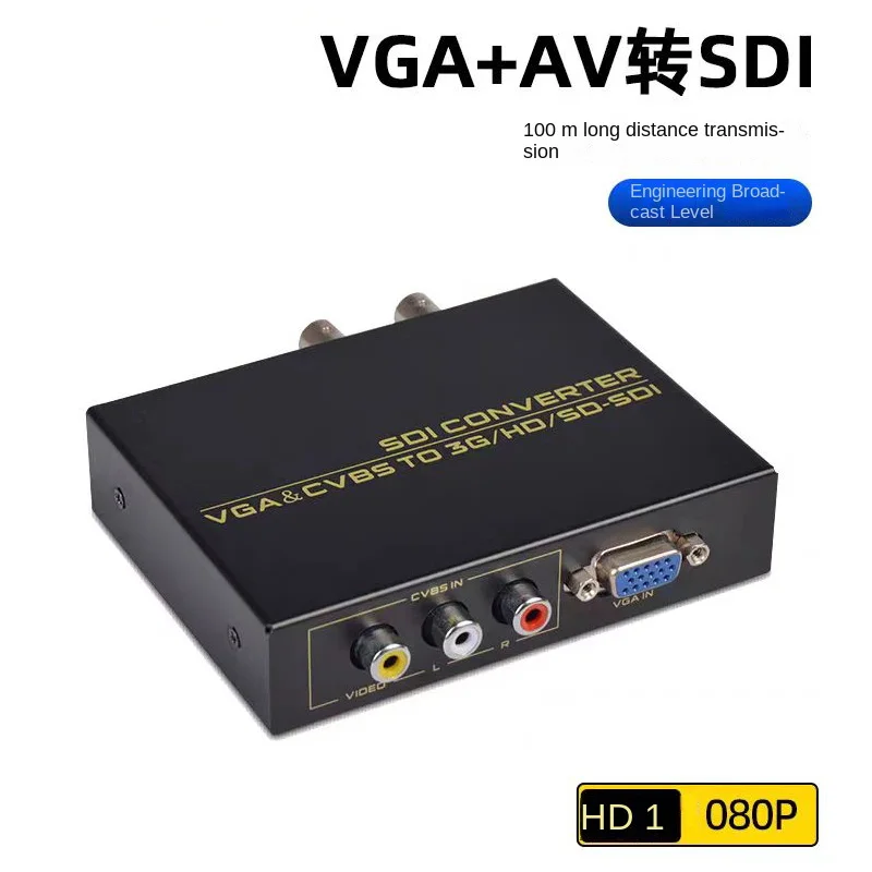 

AV VGA to SDI Video Converter CVBS to SDI Adapter for HDTV Monitor Support 3G HD SD-SDI