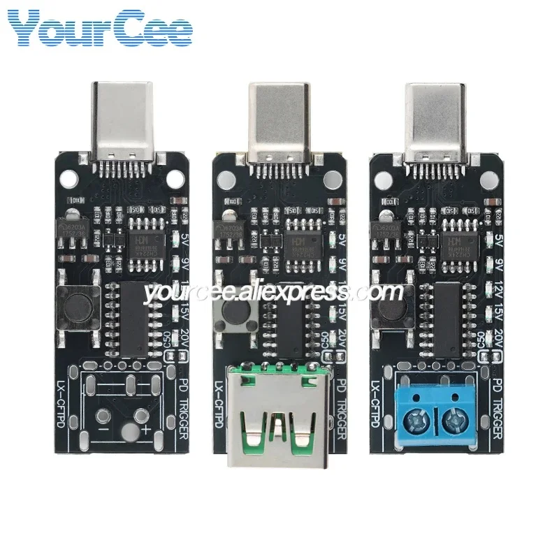 5pcs/1pc PD CFTPD Fast Charging Deceiver Module Type-C QC Fast Charging Automatic Detection and Testing Aging 9V12V15V20V ADJ