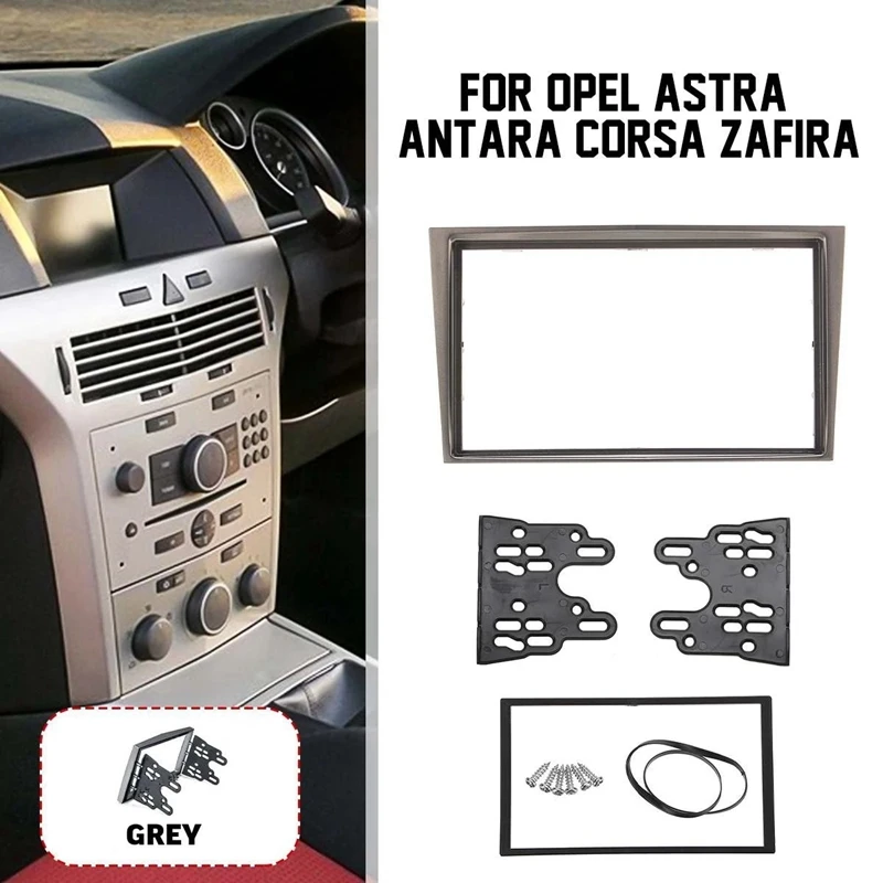 

2 Double Din Radio Stereo Panel Fascia Dash Kit Installation Trim Kit For Opel Astra Antara Corsa Zafira