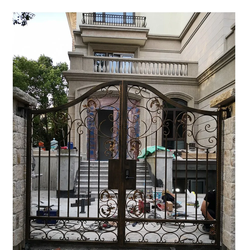 

Steel Metal 12Ft 14Ft 16Ft Driveway Wrought Iron Gates Door Railing Fence Designs China Wholesale Factory Suppliers Wg5