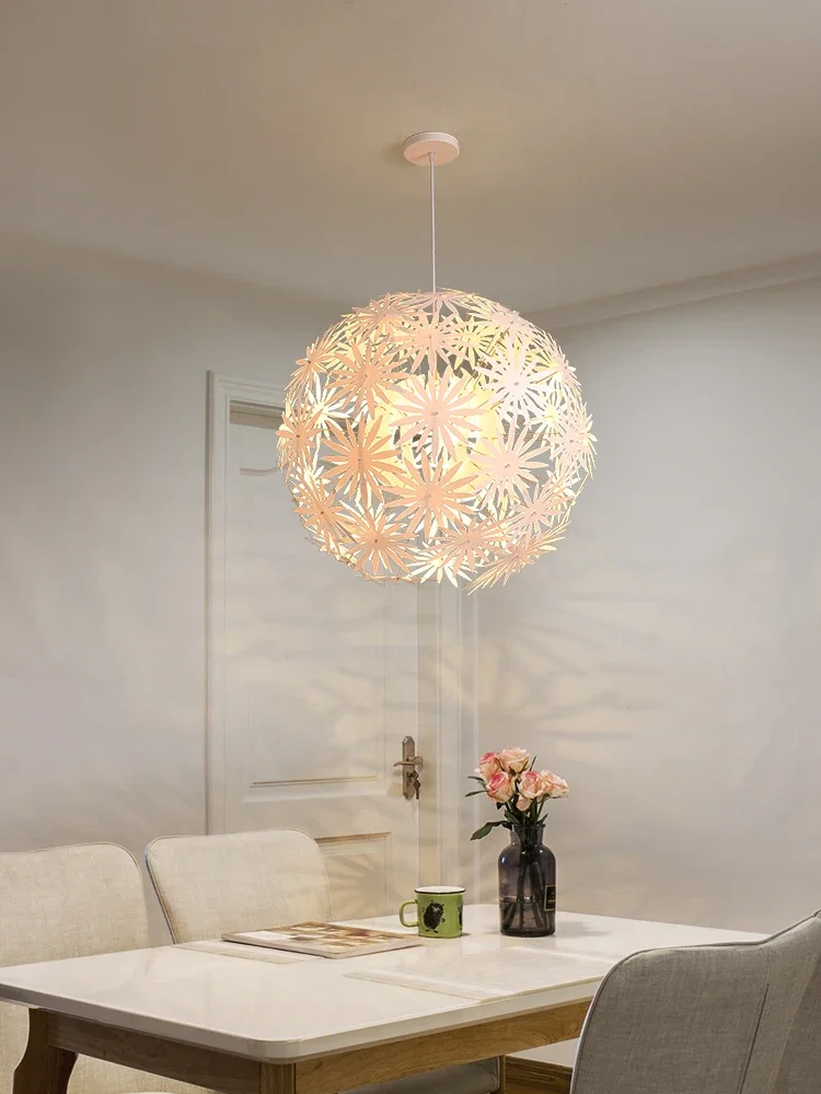 

Modern Art Hanging Lamp Creative Spherical Daisy Decor Interior Lighting Living Room Bedroom Bedside Chandelier Dining Room Lamp