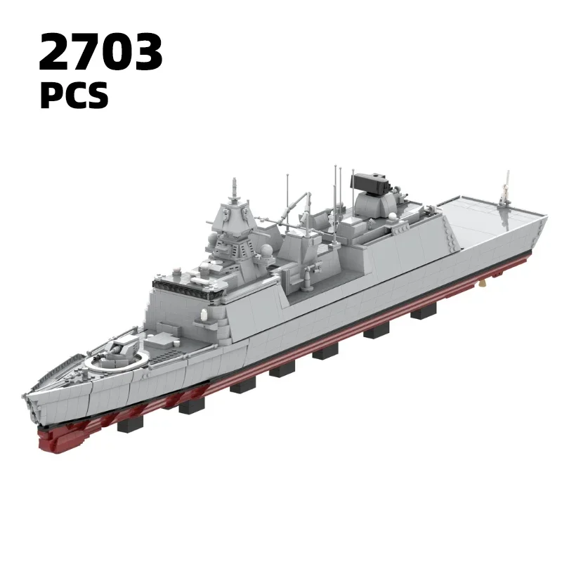 

Военный MOC HNLMS De Zeven Provinciën фрегат, строительный блок, комплект линкора, темно-синий военный корабль, модель кирпича, набор оружия, крейсер, автомобиль