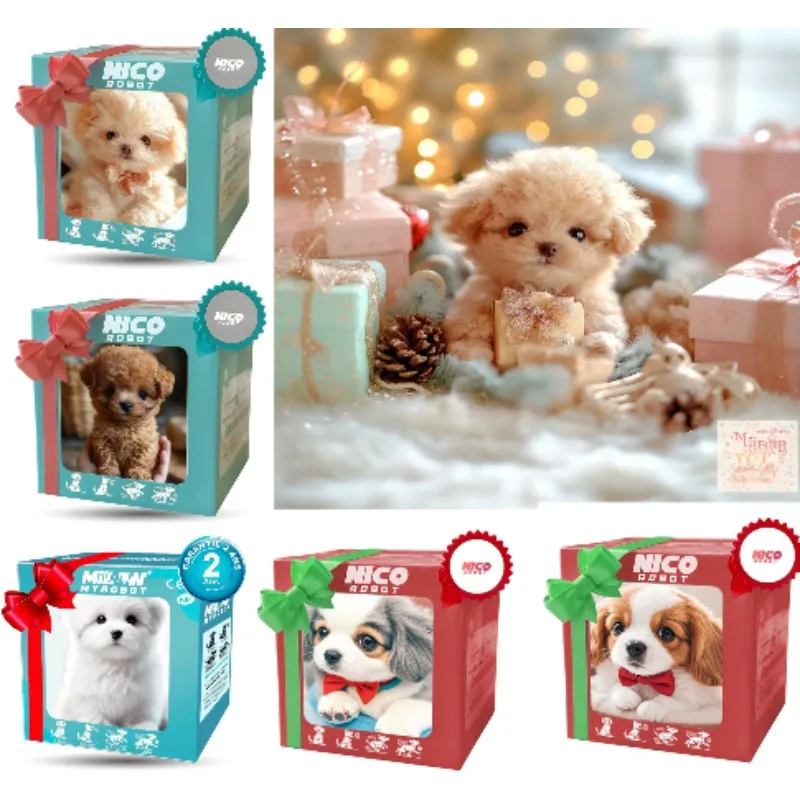 @*Fashion Plush Robot Puppy Interactive Barking Simulated Puppy Tail Wagging Walking Puppy Plush Toy Chilren