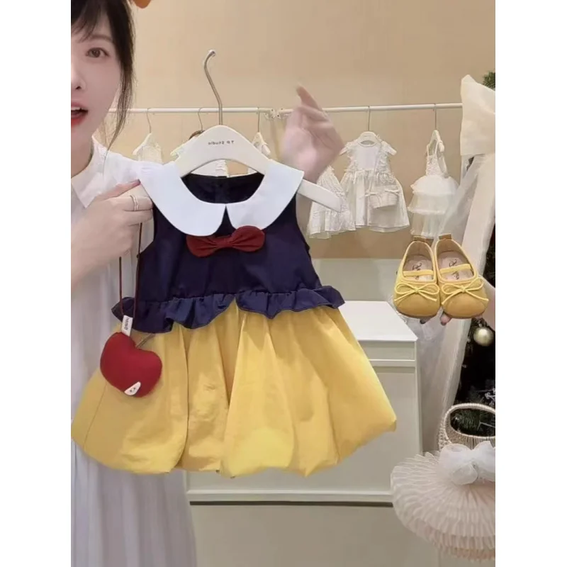 

Girls' Sleeveless Dress Summer Children's Little Girl College Style Princess Tank Dress Fashionable Baby Girl Summer Outfit