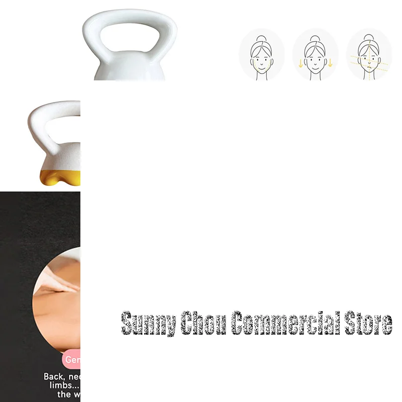 

1 шт., массажная пластина Гуа Ша, керамическая массажная доска Гуаша, кольцо в форме кожи, компактная, эргономичная, для лица, головы, плеч, колена