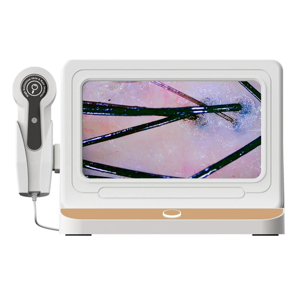 10inch Portable Skin Hair HD Analyzer Machine Facial Skin Detector Moisture Tester Electric Digital Dermoscopy Physical Therapy