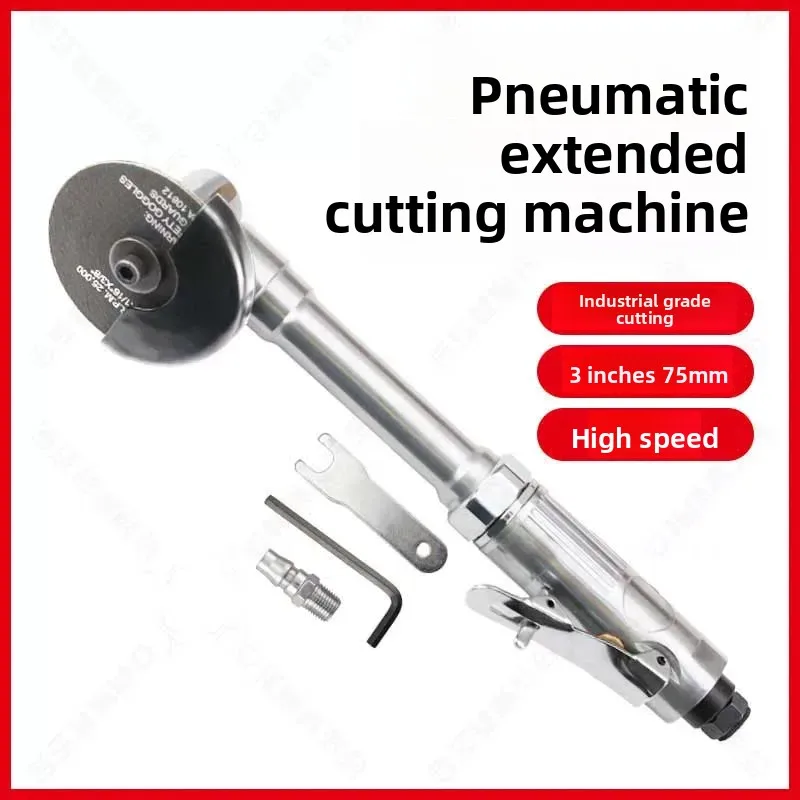 3-Inch Pneumatic Angle Grinder - 75mm Extended Air Cut-Off Tool & Straight Sander for Metal