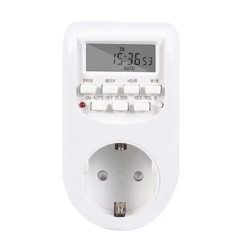 Programmable Kitchen EU Appliance Socket Timing Digital Plug Electronic Energy-saving Outlet Socket Timer Outlet