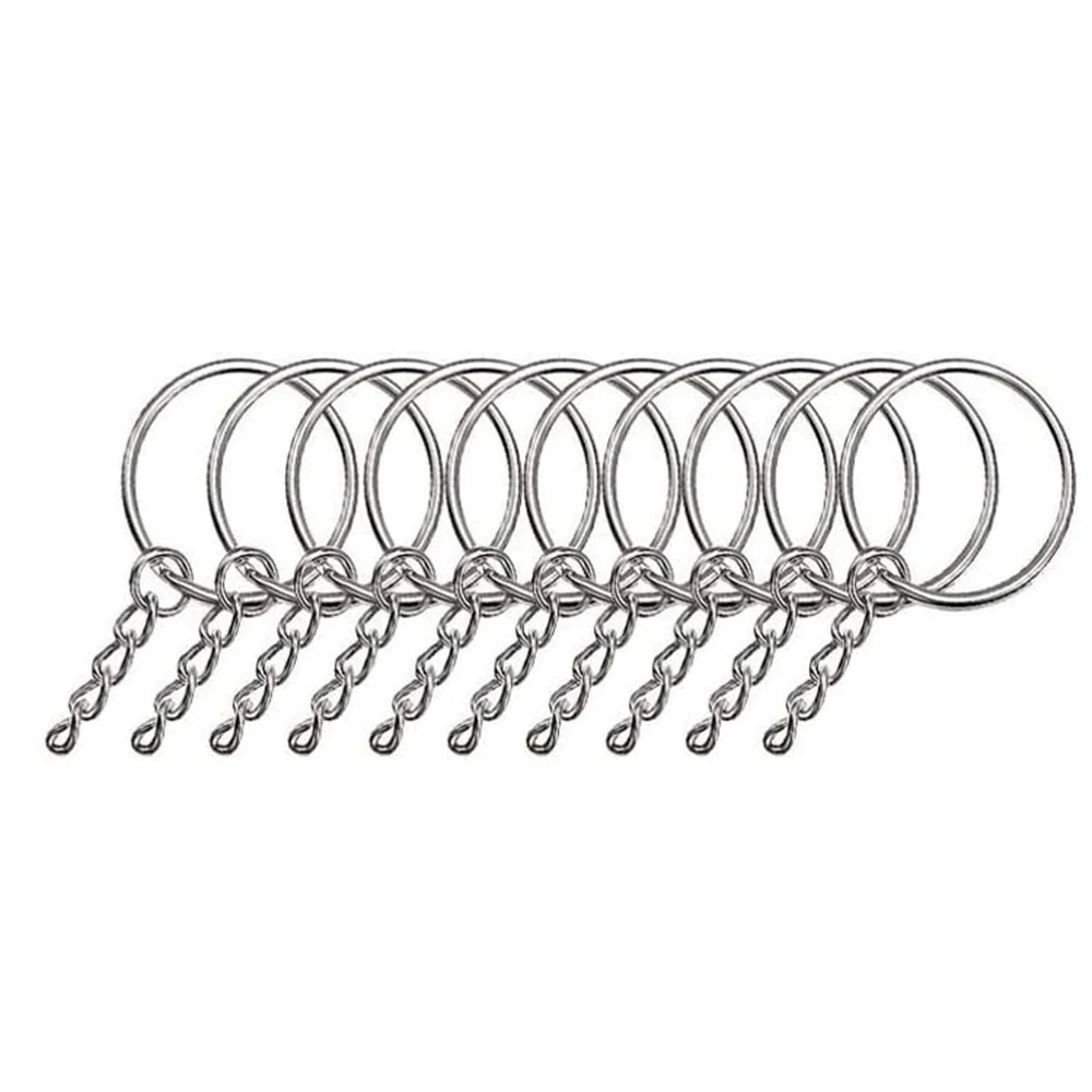 90 Stück Metall-Schlüsselanhänger mit Spaltringen, Gliederkette, Schlüsselringe, Schlüsselanhänger, Schlüsselanhänger-Halter, DIY-Schlüsselketten, Schlüsselring-Zubehör – Detail 6