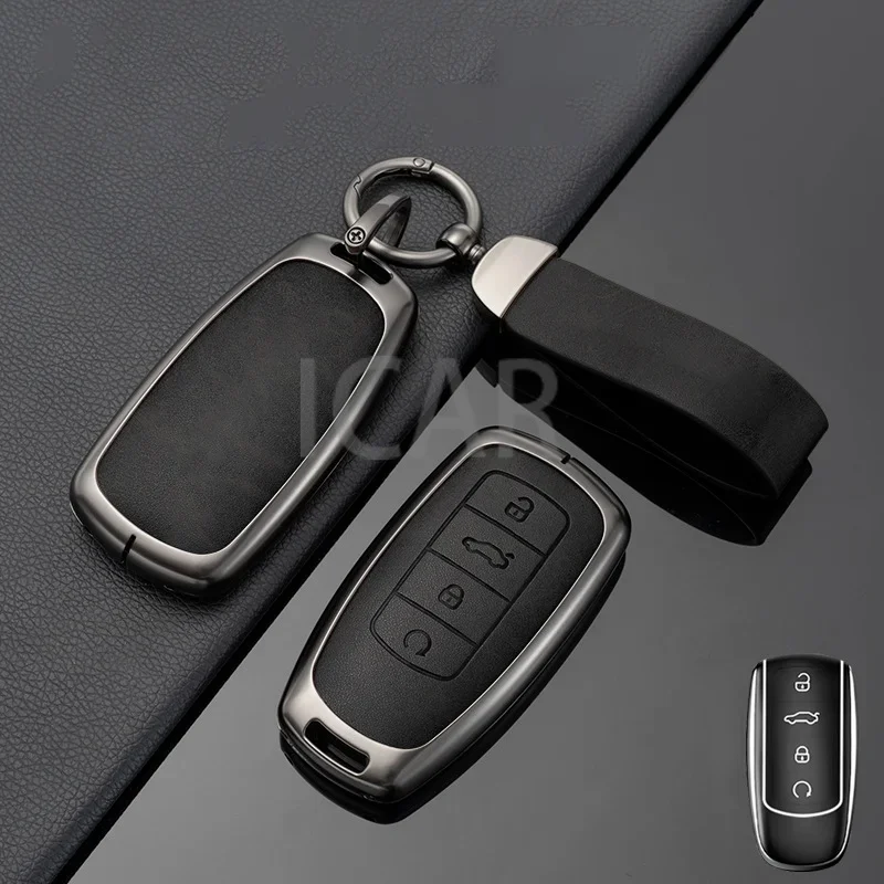 Vintage Leather for Chery Tiggo 8 PRO PRO MAX OMODA 5C 7 PRO MAX Remote Car Key Case Cover Fob Protection Keychain Accessories