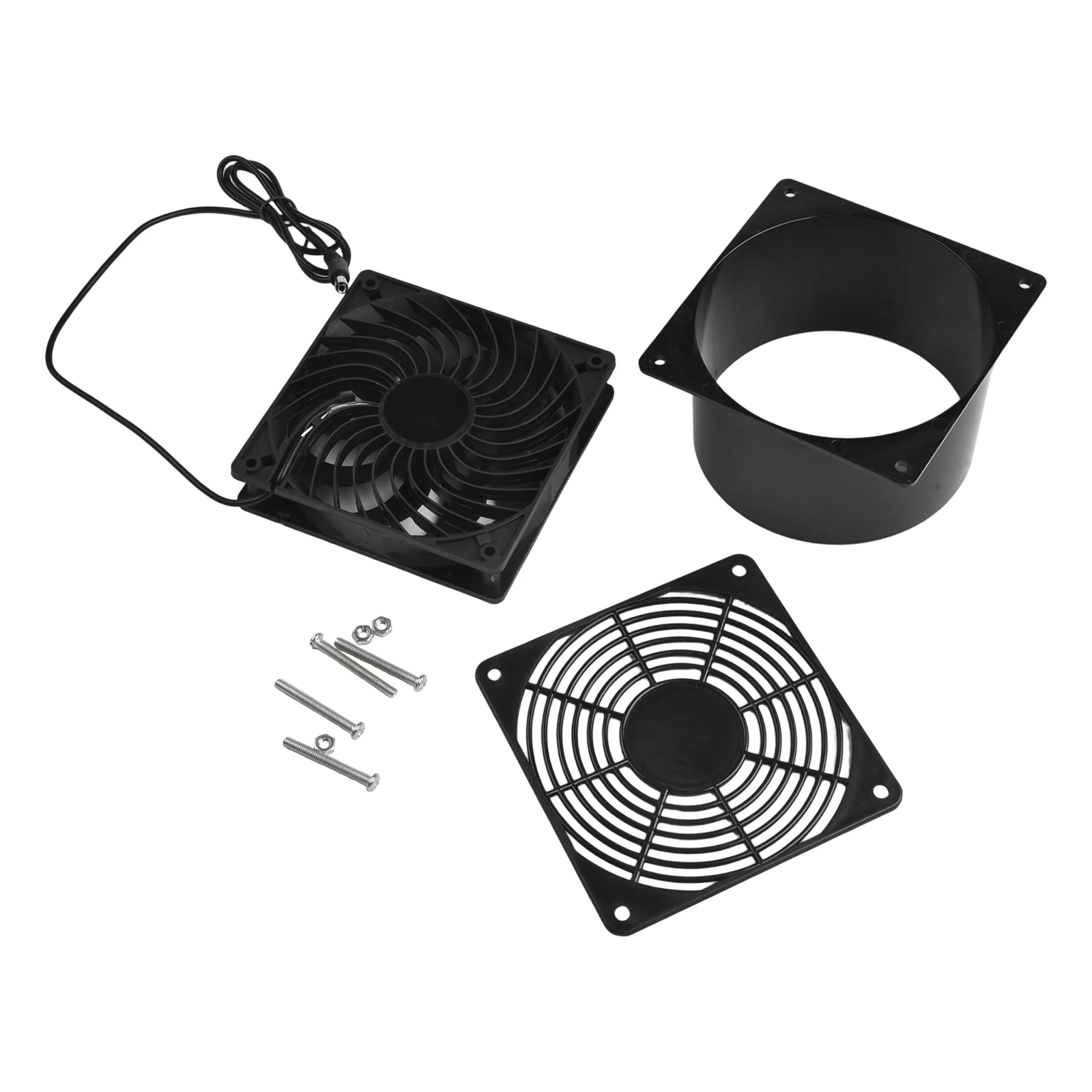 Cooking Pet Comfort 120*120*100mm Flange Fan Solar Compatible Fan Environmentally Friendly High Airflow Efficiency