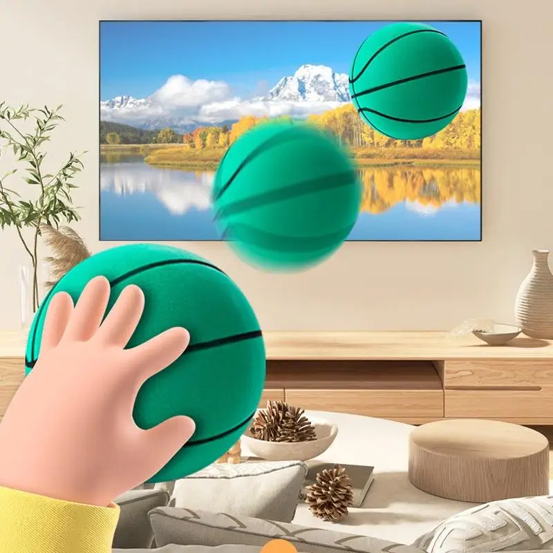 HUA 18CM Foam Silent Basketball Indoor Trainingsbal Ongecoat Geluidsarme basketbaltraining voor kinderen Verschillende indooractiviteiten