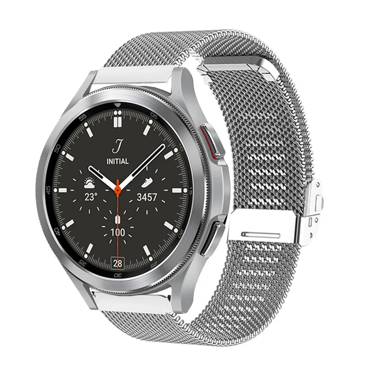 20mm 22mm Milanese Strap for Samsung Galaxy Watch 6/5/4 Huwei Watch 3/4/GT3/3 Pro Metal Bracelet Wristband for Watch 4 6 Classic