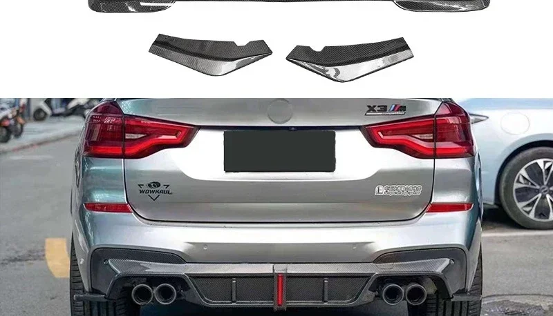 Applicable, BMW X3 G01 Carbon Fiber Rear Lip with Light Diffuser Rear Lip Corner Modified To Surround Auto Parts