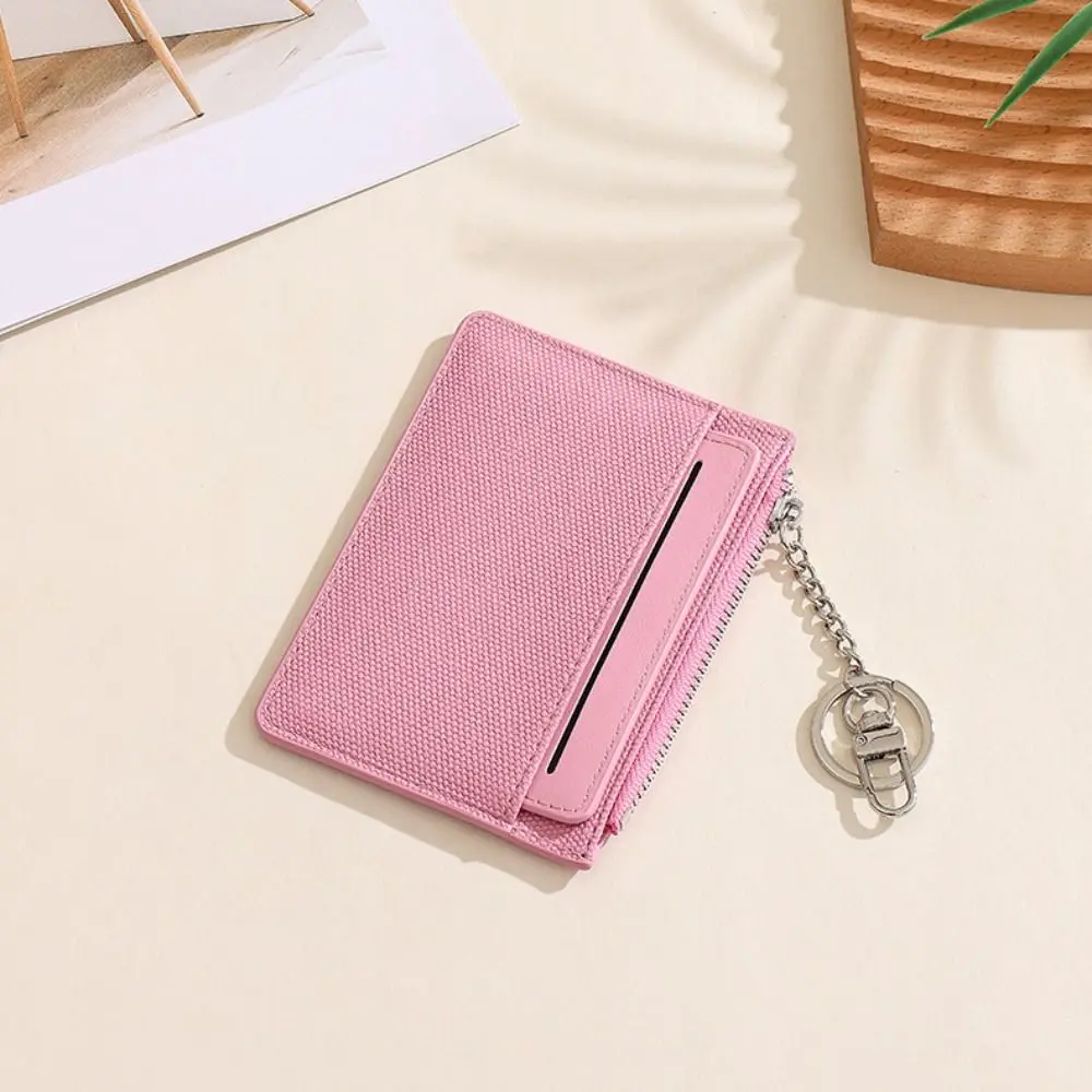 New With Keychain Card Case Pu Leather Multi-card Slot Mini Wallet Ultra Thin Simple Card Holder Universal