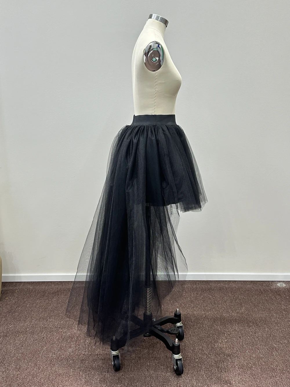 Neue Ankunft High-Low Tüll Petticoats Für Cocktail Kleid Elastische Taille Hallo-Lo Mesh Net Maxi Röcke Dance tutu Jupon Für Party – Detail 7
