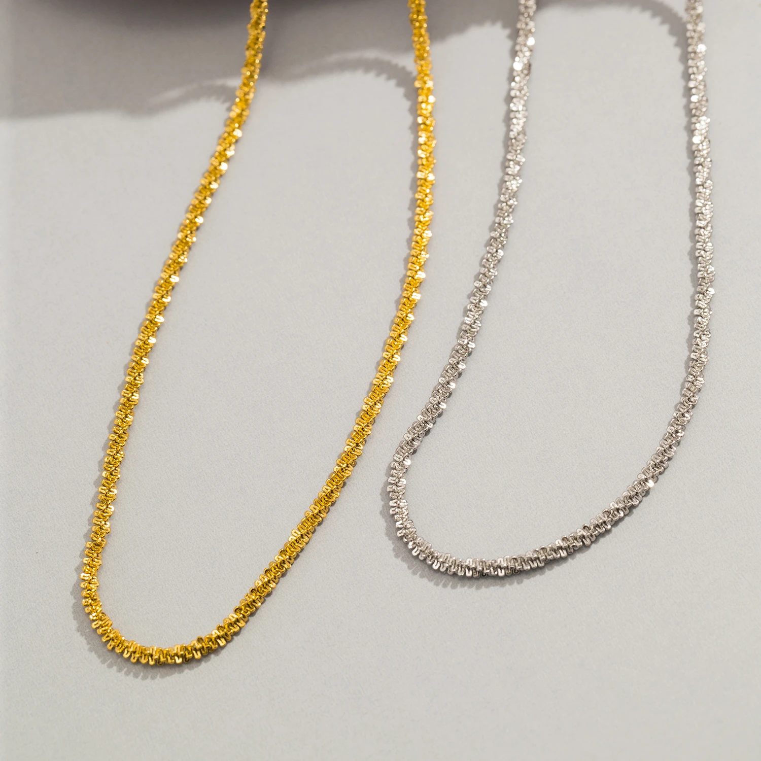 UHBINYCA Minimalist Style Sparkling Necklace for Women, Stainless Steel Starry Chain Waterproof Jewelry