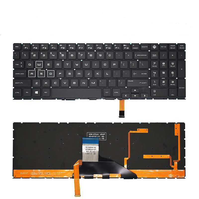 Imagem -04 - Teclado Retroiluminado Rgb para hp Omen Eua Russo Francês Vermelho 15-dc 15-dh 15t-dc 15-dc1001ur Nsk-xp1ln ru fr Novo
