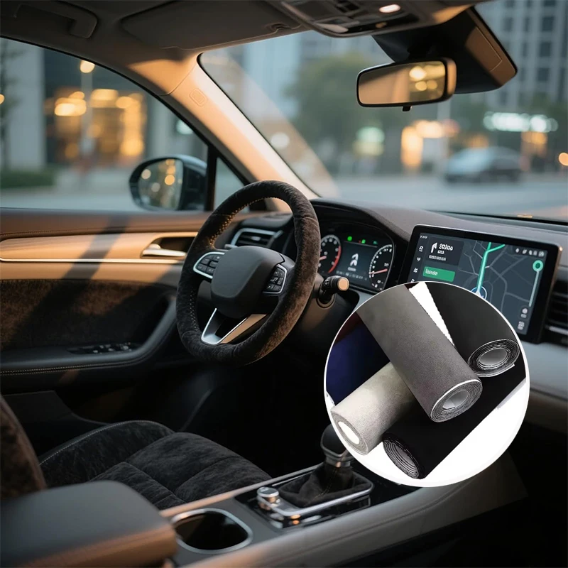 

Самоклеящаяся замшевая ткань 50/100/200x149 см для обшивки салона автомобиля, ремонта стоек A, B, C, декора дома, наклейки-пленки