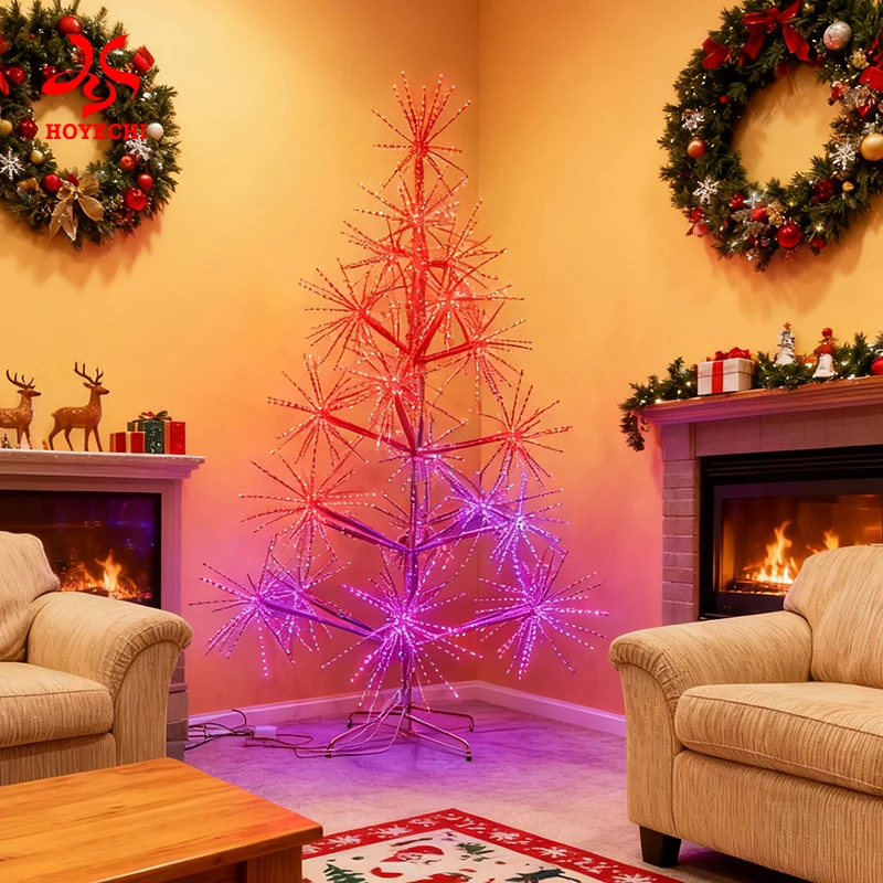 LED Firework Plastic Garden Light IP65 Waterproof Christmas Outdoor Decorative Yard Lighting