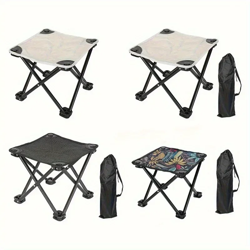 Outdoor portable folding chair, camping folding stool, for hiking beach trips picnic fishing seat tools