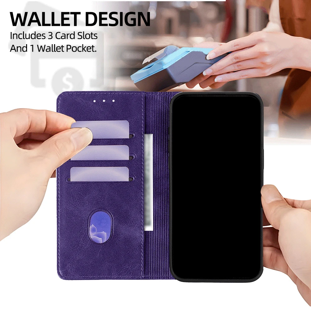 حافظة محفظة بنمط التنين من الجلد المغناطيسي لهاتف موتورولا G86 G56 G75 G55 G45 G35 G85 G84 G64 G04S G34 G05 G54 G15 G06 غطاء الطاقة #3